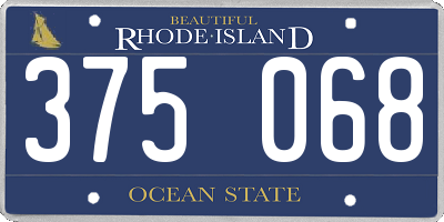 RI license plate 375068