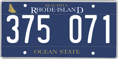 RI license plate 375071