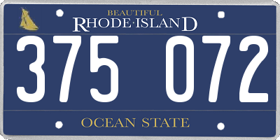 RI license plate 375072