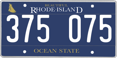 RI license plate 375075