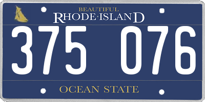 RI license plate 375076