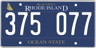 RI license plate 375077