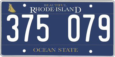 RI license plate 375079