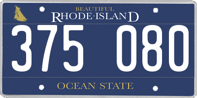 RI license plate 375080
