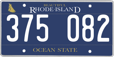 RI license plate 375082