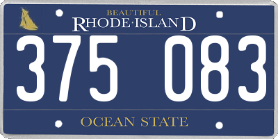 RI license plate 375083