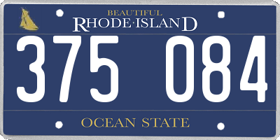 RI license plate 375084