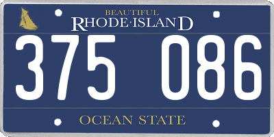 RI license plate 375086