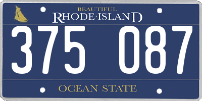 RI license plate 375087