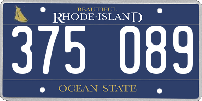 RI license plate 375089