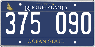 RI license plate 375090