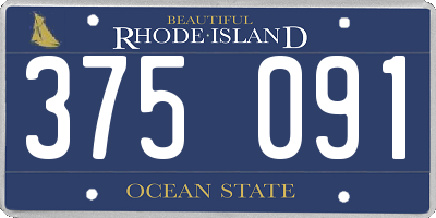 RI license plate 375091