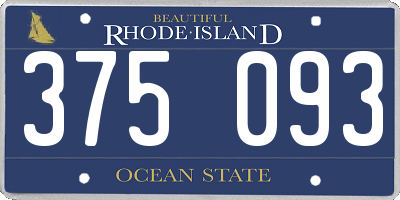 RI license plate 375093