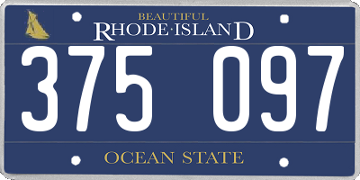 RI license plate 375097