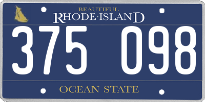 RI license plate 375098