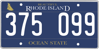 RI license plate 375099