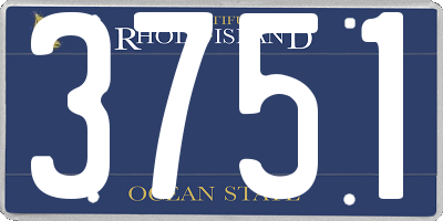 RI license plate 3751