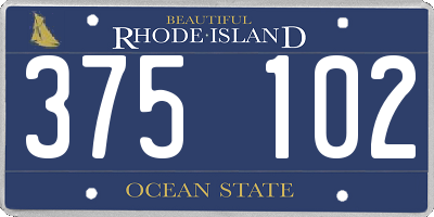 RI license plate 375102
