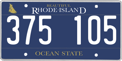RI license plate 375105