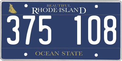 RI license plate 375108