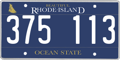 RI license plate 375113