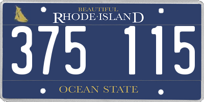 RI license plate 375115