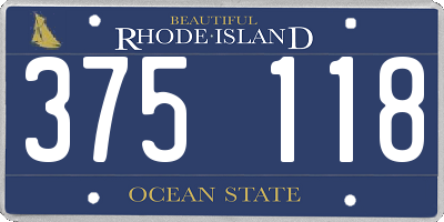 RI license plate 375118