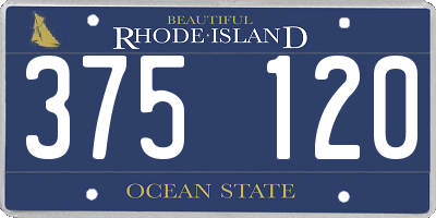 RI license plate 375120