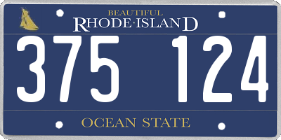 RI license plate 375124