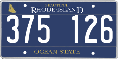 RI license plate 375126