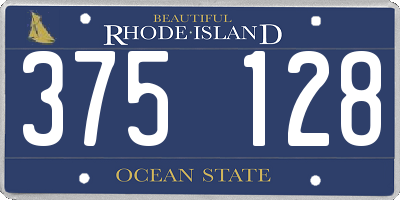 RI license plate 375128