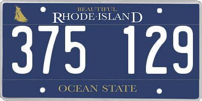 RI license plate 375129