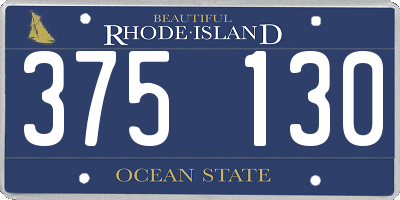 RI license plate 375130