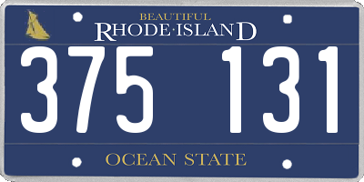 RI license plate 375131