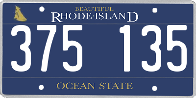 RI license plate 375135