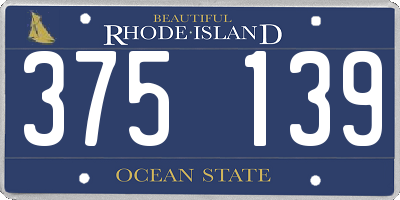 RI license plate 375139