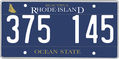 RI license plate 375145