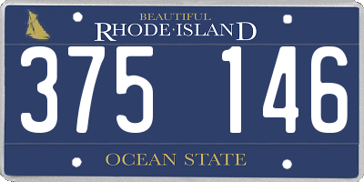 RI license plate 375146