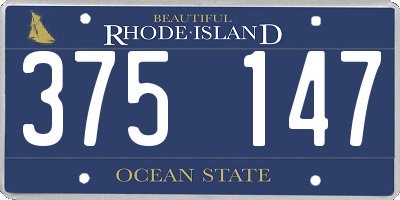RI license plate 375147