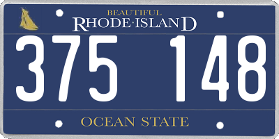 RI license plate 375148