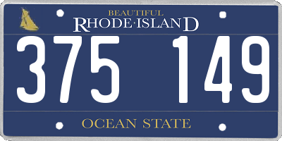RI license plate 375149