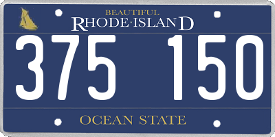 RI license plate 375150