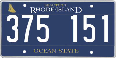 RI license plate 375151