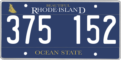 RI license plate 375152