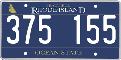 RI license plate 375155