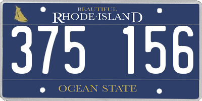 RI license plate 375156
