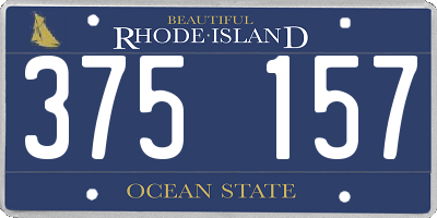 RI license plate 375157