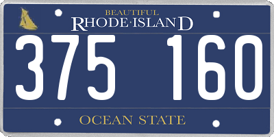 RI license plate 375160