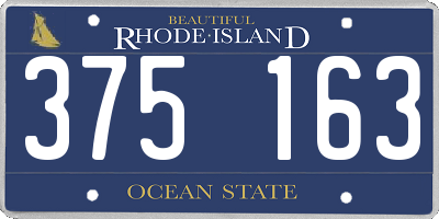 RI license plate 375163