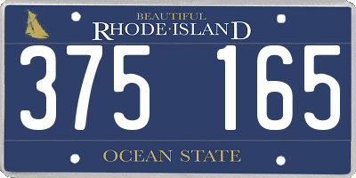 RI license plate 375165